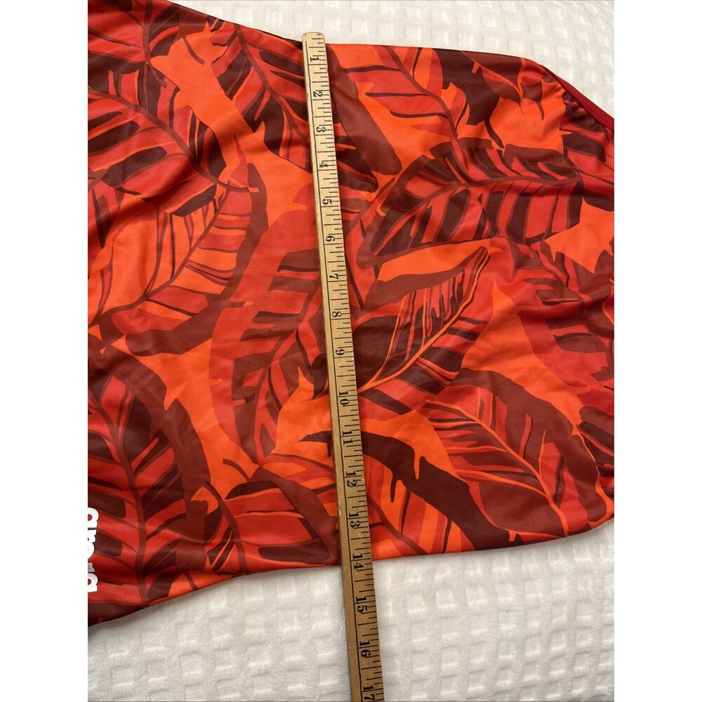 Arena One Piece Racer Back Lap Swimsuit Athletic 42 US XL Red Tropical Print - Picture 6 of 13